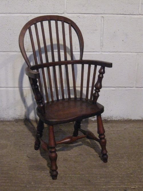 Lovely Antique Victorian Childs Small Windsor Country Oak and Elm Chair C1880 Wdb45/17.6