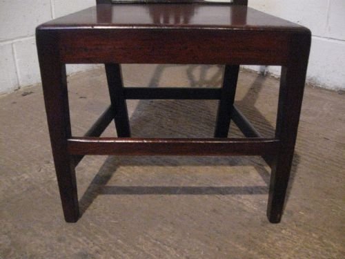 fig 1. PAIR ANTIQUE GEORGIAN MAHOGANY SIDE HALL CHAIRS C1780 WDB4829/17.6