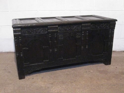Antique James 11 Country Oak Coffer Chest C1680 Wdb180/22.6