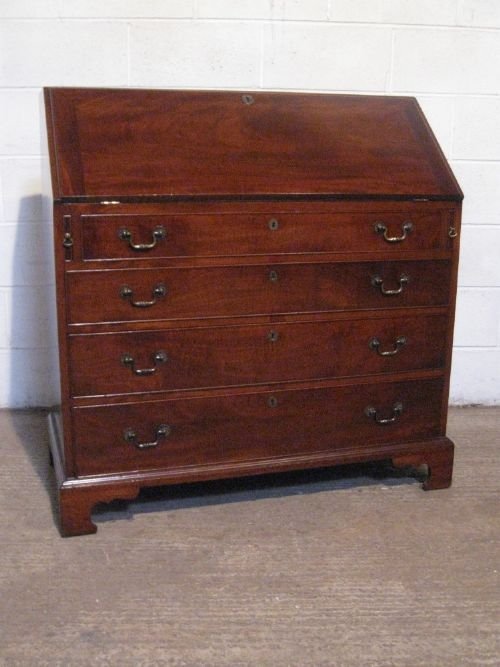 Antique Georgian Mahogany Bureau Desk C1780 Wdb4525/22.6