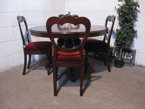 fig 1. ANTIQUE VICTORIAN MAHOGANY TILT TOP BREAKFAST DINING TABLE C1860 WBG75/5.7