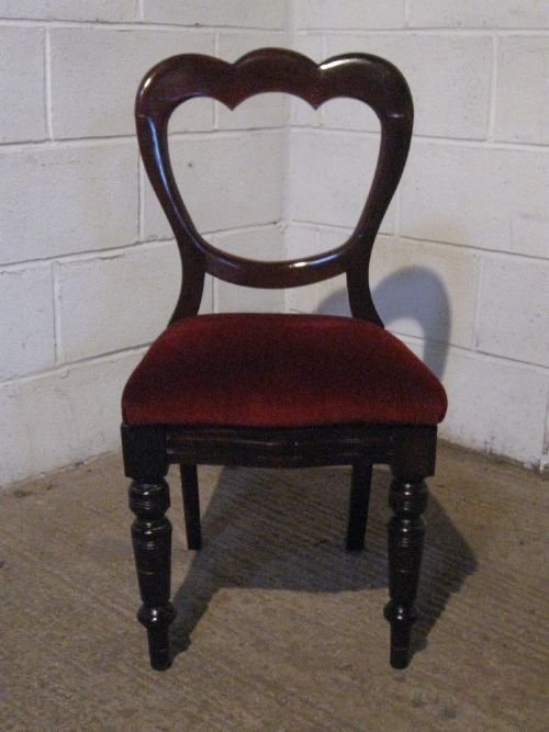 fig 1. ANTIQUE SET FOUR QUALITY MAHOGANY VICTORIAN SPOON BACK DINING CHAIRS C1860 WDB150/5.7