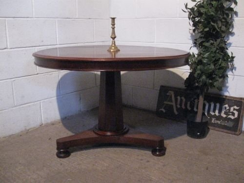 fig 1. ANTIQUE WILLIAM 1V MAHOGANY TILT TOP BREAKFAST DINING TABLE C1820 WBG4904/5.7