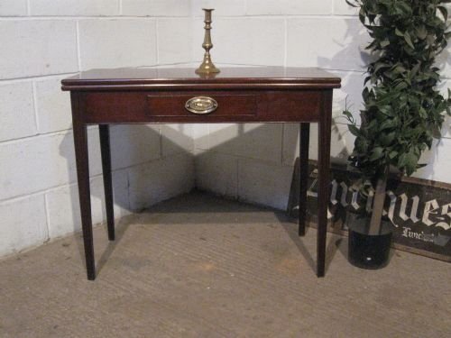 Antique Georgian Mahogany Fold Over Table C1780 Wdb4907c/6.7
