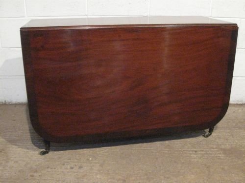 Quality Antique Regency Mahogany Gate Leg Drop Leaf Dining Table with Gillows Legs C1800 Wp180/6.7