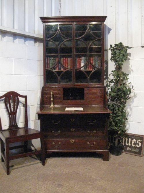 Antique Georgian Mahogany Bookcase Bureau C1780 Wdb280/7.7