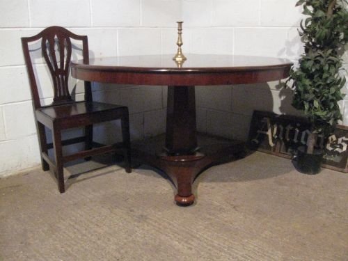 fig 1. SUPERB QUALITY LARGE ANTIQUE WILLIAM 1V MAHOGANY TILT TOP BREAKFAST DINING TABLE SEATS EIGHT PEOPLE C1820 WDB250/7.7