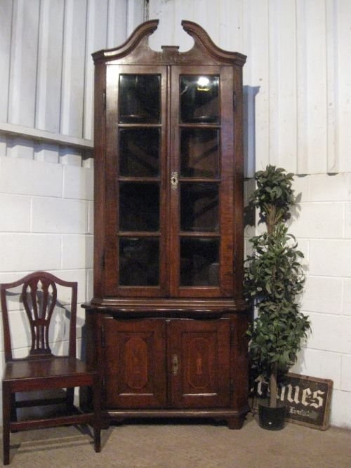 Antique Georgian Tall Walnut Full Height Corner Cabinet C1780 Wdb4929/12.7