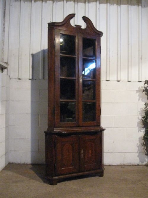 fig 1. ANTIQUE GEORGIAN TALL WALNUT FULL HEIGHT CORNER CABINET C1780 WDB4929/12.7