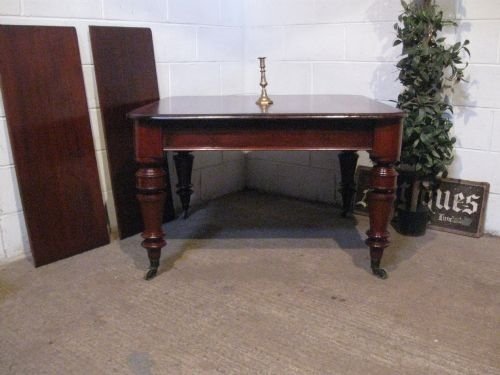 fig 1. QUALITY ANTIQUE VICTORIAN MAHOGANY WIND OUT DINING TABLE SEATS 10 C1880 WDB300/19.7