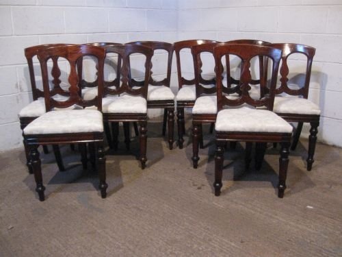 Lovely Set 10 Antique Victorian Mahogany Dining Chairs C1880 Wdb100/19.7