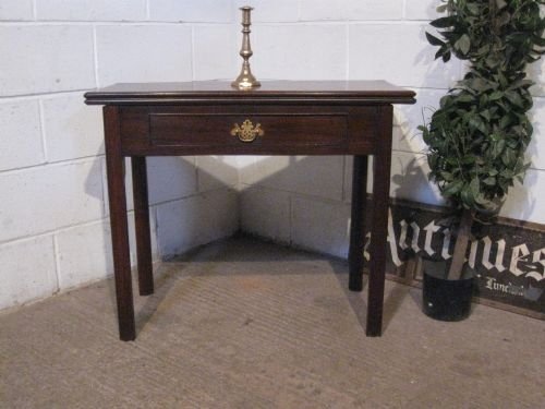 Antique Georgian Mahogany Fold Over Table C1780 Wdb4888/19.7