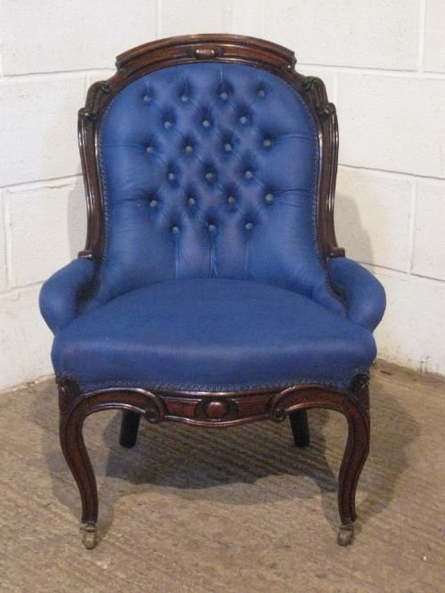 Lovely Antique Victorian Rosewood Nursing Chair C1860 Wdb4967/22.7