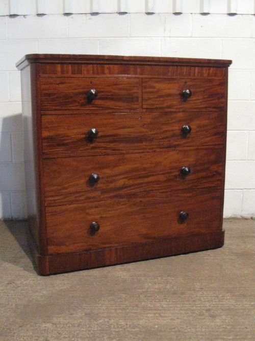 Antique Victorian Mahogany Chest of Drawers C1880 Wdb4982/1.9