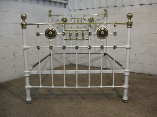 Gorgeous Antique Victorian Brass & Iron Double Bed C1860 Wdb5024/1.9
