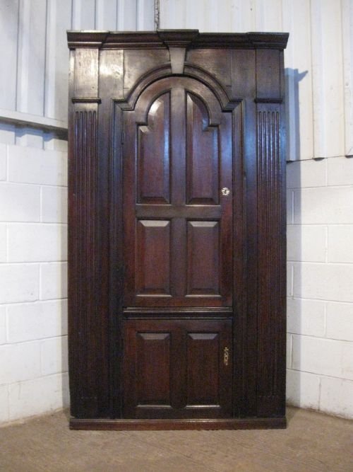 Antique Georgian Oak Peg Joined Full Height Corner Cupboard Cabinet C1740 Wdb5009/7.9