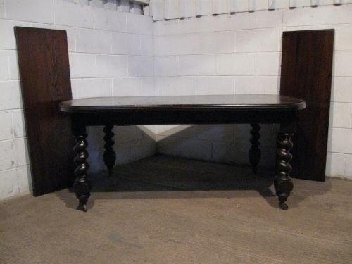 Large Antique Victorian Quality Oak Wind Out Extending Dining Table C1880 Seats 12-14 Wdb4974/7.9