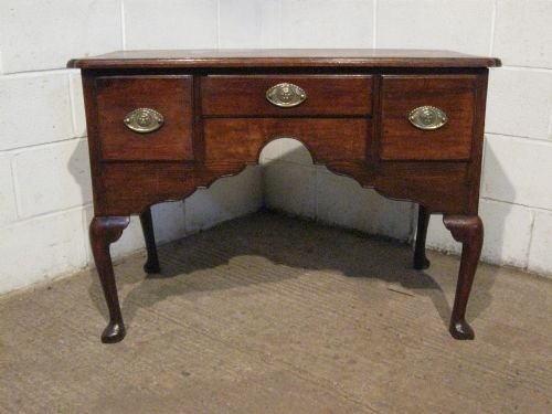 fig 1. ANTIQUE GEORGIAN OAK LOWBOY SIDE TABLE DESK C1780 WDB5005/7.9