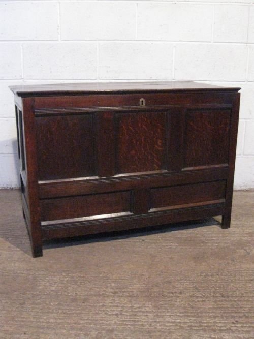 Antique Early Georgian Country Peg Joined Oak Coffer Chest Box C1720 Wdb4870/7.9