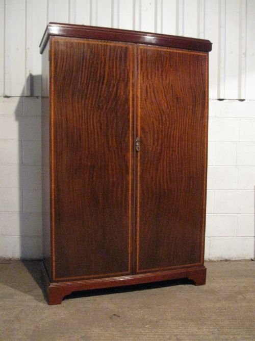 Antique Edwardian Mahogany Double Wardrobe C1900 Wdb5982/13.9