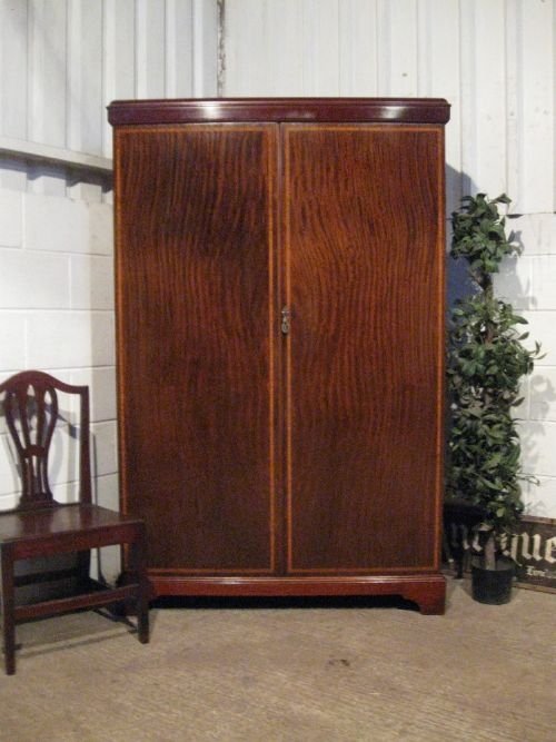 fig 1. ANTIQUE EDWARDIAN MAHOGANY DOUBLE WARDROBE C1900 WDB5982/13.9