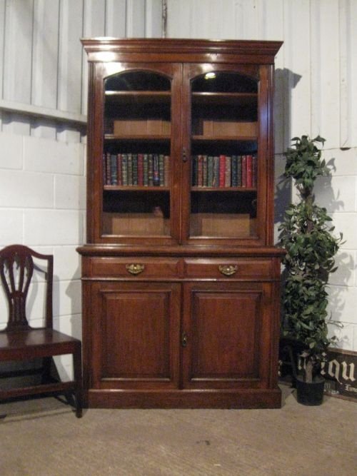 Antique Late Victorian Mahogany Library Bookcase C1890 Wdb5999/13.9