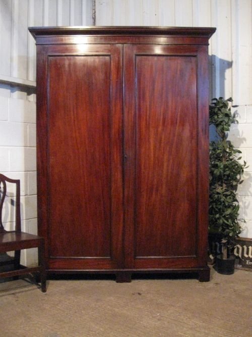 fig 1. ANTIQUE WILLIAM 1V MAHOGANY DOUBLE WARDROBE C1830 WDB5997/13.9