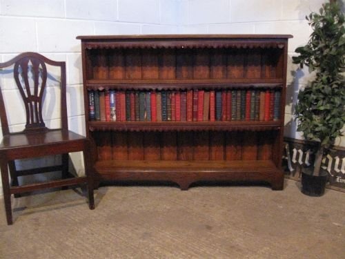Antique Victorian Solid Oak Arts & Crafts Open Bookcase C1880  Wdb6014/13.9
