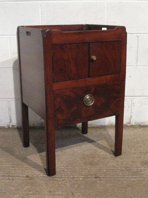 Antique Georgian Mahogany Night Stand Pot Bedside Cupboard/cabinet C1780 Wdb5998/20.9