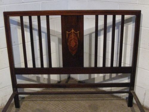 fig 1. ANTIQUE EDWARDIAN MAHOGANY INLAID DOUBLE BED C1900 WDB6041/20.9