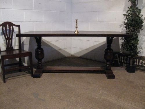 Antique Victorian Oak Refectory Dining Table Seats 6-8 C1880 Wdb6017/20.9