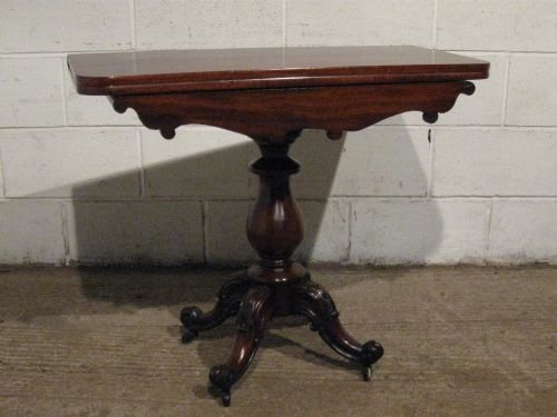 Antique Early Victorian Mahogany Fold Over Tea Table Games Table C1850 Wdb6040/27.9