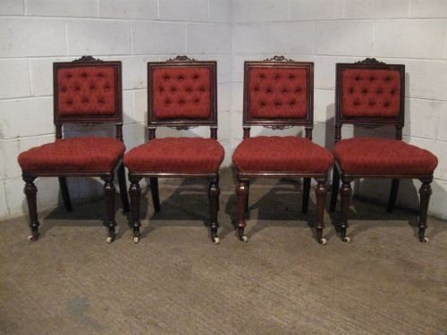 Antique Set Four Early Victorian Cuban Mahogany Dining Chairs C1840 Wdb6047/6.10