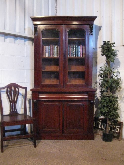 Antique Victorian Mahogany Library Bookcase C1880 Wdb6064/6.10