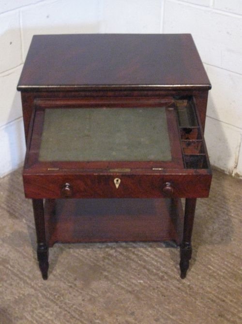 fig 1. ANTIQUE GEORGIAN REGENCY MAHOGANY WRITING TABLE CHEST SIDE TABLE C1800 WDB6058/6.10