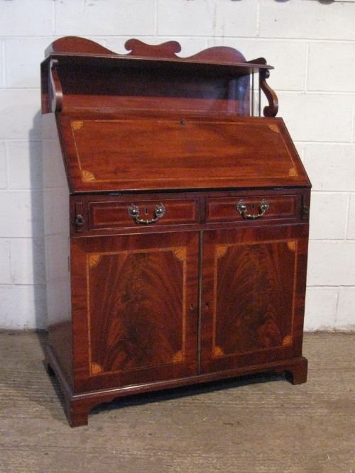 Antique Regency Inlaid Mahogany Bureau C1800 Wdb6068/6.10
