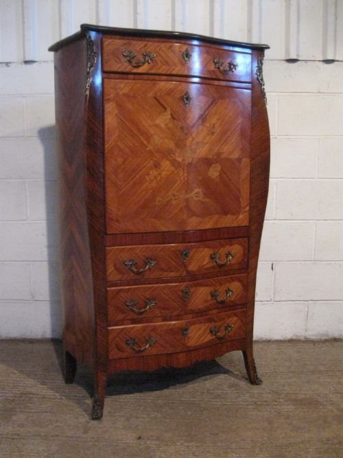 Antique Late 19th Century French Kingwood & Ormolu Bureau Writing Cabinet Secretaire Louis X1v C1900 Wdb5980/6.10