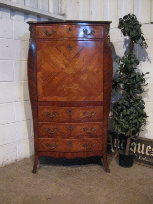 fig 1. ANTIQUE LATE 19TH CENTURY FRENCH KINGWOOD & ORMOLU BUREAU WRITING CABINET SECRETAIRE LOUIS X1V C1900 WDB5980/6.10