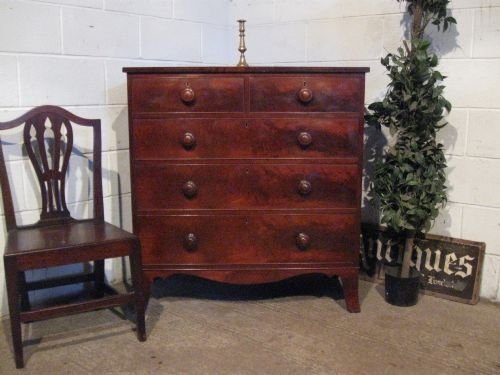 fig 1. ANTIQUE GEORGIAN REGENCY MAHOGANY CHEST OF DRAWERS C1800 WDB5995/12.10