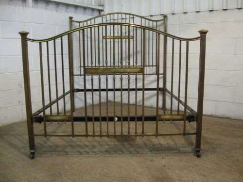 Antique Victorian Brass Queen 5ft Double 
Bed C1880 Wdb6063/12.10