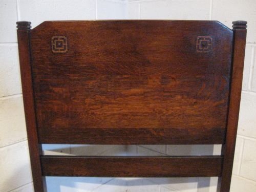 fig 1. PAIR ANTIQUE EDWARDIAN OAK SINGLE BEDS C1900 WDB6051A/12.10