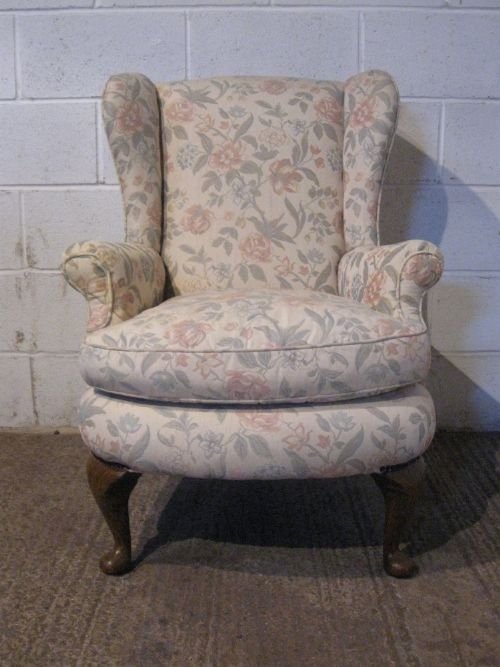 fig 1. ANTIQUE EDWARDIAN WING ARMCHAIR C1900 WDB6085/12.10