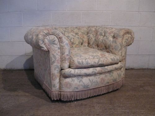 Antique Large Victorian Upholstered Chesterfield Club Armchair C1880 Wdb6086/12.10