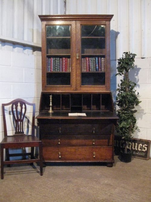 Antique Georgian Oak Bureau Bookcase C1780 Wdb5997/12.10