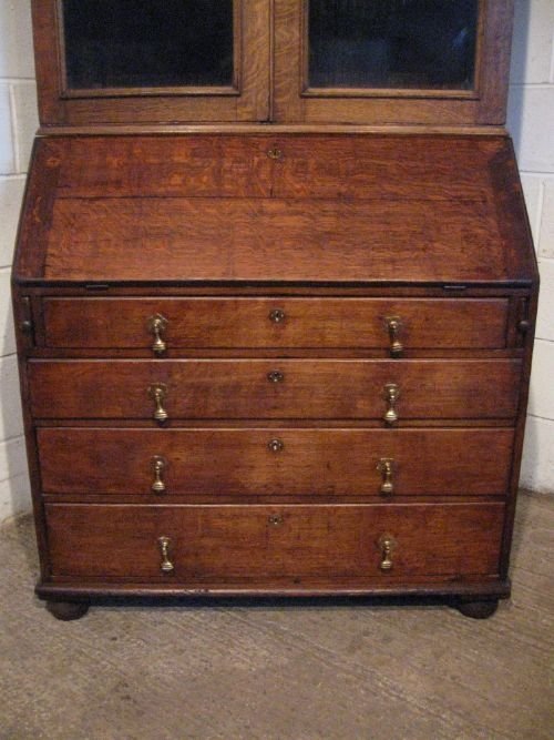 fig 2. ANTIQUE GEORGIAN OAK BUREAU BOOKCASE C1780 WDB5997/12.10