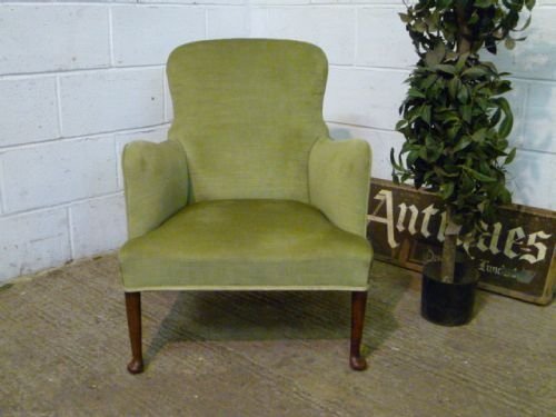 fig 1. ANTIQUE EDWARDIAN VELVET SALON TUB CHAIR C1900 WDB6096/19.10