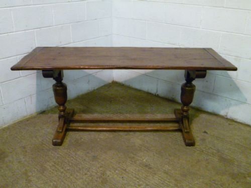 fig 1. ANTIQUE VICTORIAN OAK REFECTORY PLANK TOP JOINED DINING TABLE SEATS EIGHT C1860 WDB6088/19.10