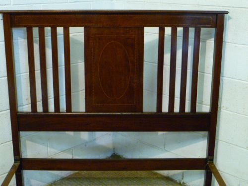 fig 1. ANTIQUE EDWARDIAN MAHOGANY INLAID DOUBLE BED C1900 WDB4823/19.10