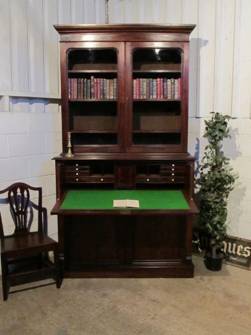 Antique William 1v Large Mahogany Secretaire Bookcase with Secret Compartments C1820 Wdb6001a&b/19.10