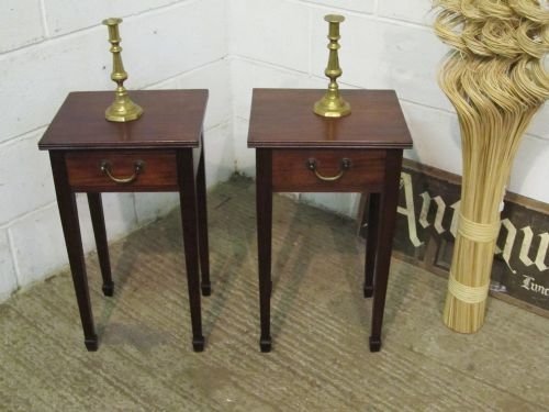 Antique Pair Edwardian Mahogany Bedside Side Tables C1900 Wdb6072/8.11